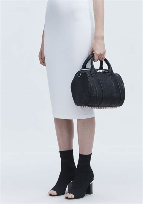 rockie bag replica|Alexander Wang rockie in pebbled black with rhodium 205326.